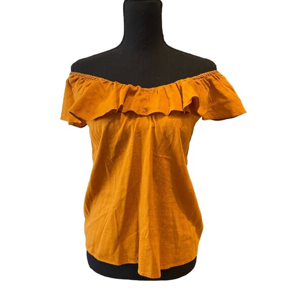 Old Navy NWT XS boho ruffle top cottage core V-neck - Picture 1 of 6
